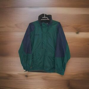 Columbia Sportswear VINTAGE 90's Coat Hood In Collar Green Blue Mens Sz M Pouch